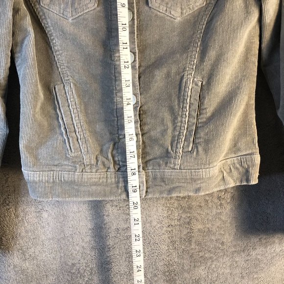 Black Label C'est Toi Women's Small Jacket Grayish/Tan Corduroy Denim Coat - Picture 4 of 9